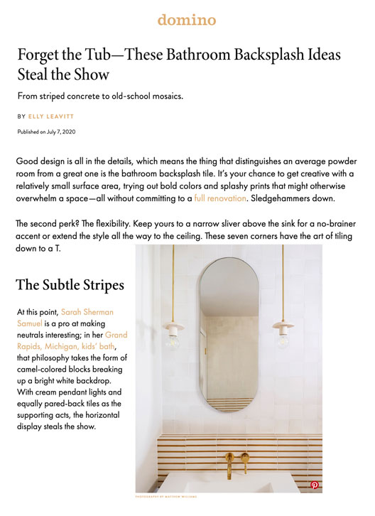 Forget the Tub -- These Bathroom Backsplash Ideas Steal the Show  