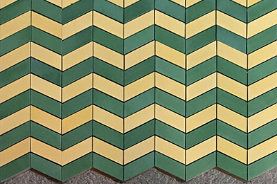 cement tiles - zig zag pattern 