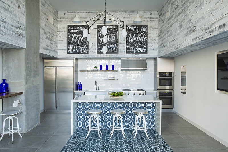 Tunis Cement Tiles used for Kitchen Island