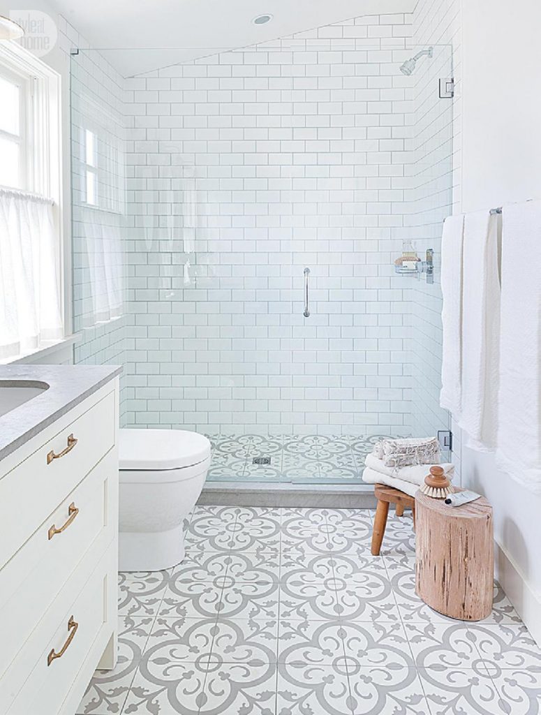 Granada Tile's Normandy Cement Tiles Calm As Bathroom Floor Tile