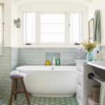 For a project featured in This Old House, Design Vidal creates a guest bathroom featuring Tunis cement tile