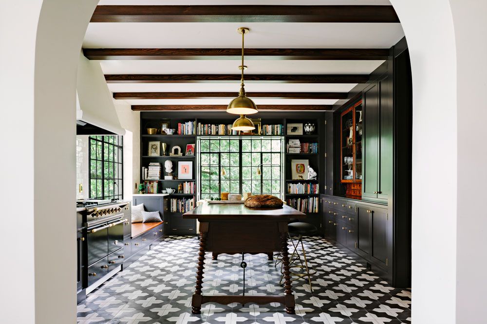 Badajoz cement tiles ground this stunning Portland kitchen designed by Jessica Helgerson Interior Design