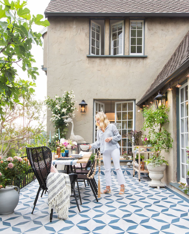 tiled patio