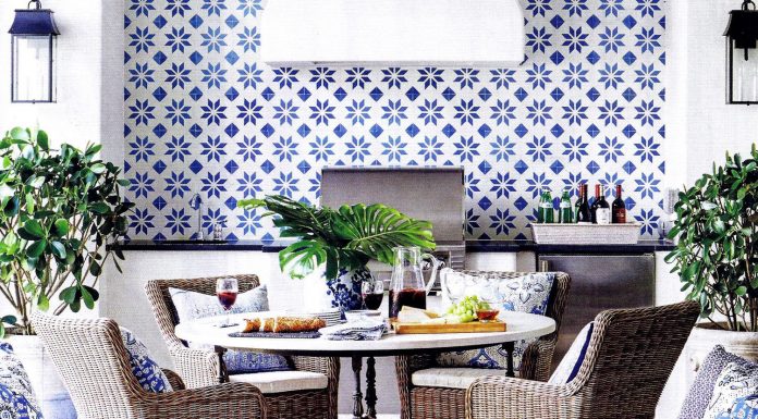 Granada Tile's Calais cement tiles on the cover of House Beautiful