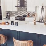 An Austin kitchen is elevated by a backsplash of Granada Tile's Tunis cement tiles