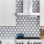 An Austin kitchen is elevated by a backsplash of Granada Tile's Tunis cement tiles