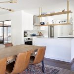 An Austin kitchen is elevated by a backsplash of Granada Tile's Tunis cement tiles