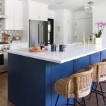 An Austin kitchen is elevated by a backsplash of Granada Tile's Tunis cement tiles