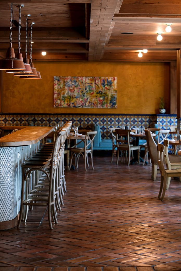 Granada Tiles Antique 6” x 12” tiles at Casolare Ristorante in the Kimpton Glover Park Hotel in Washington DC