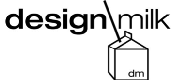 Design Milk logo with milk carton and straw