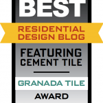 Award for Best Residential Design Blog Featuring Cement Tile