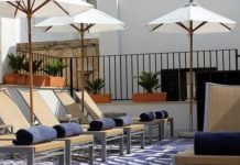 Gio Pointi-style cement tiles at Spain's Hotel Cort