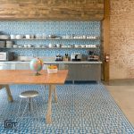 Granada Tile Company's Fez Design in Blue and White in Studio Kitchen and Dining Room