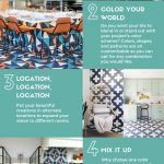 Infographic for choosing custom cement tile patterns by Granada Tile