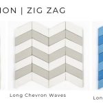 Long Chevron Waves cement tiles from the Minis Collection
