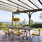 A Hollywood Hills home patio tiles made by Granada Tile