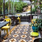 Bestia Restaurant outdoor area with La Rochelle tiles