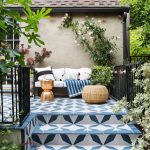 Designer Emily Henderson's patio design with Buniel cement tiles