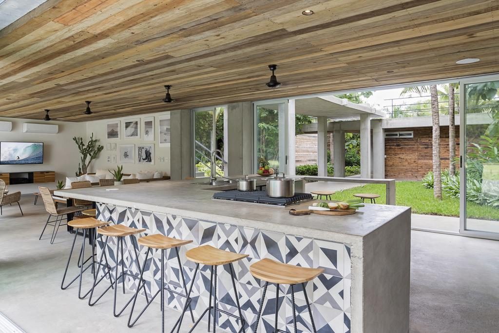 Kitchen with a patchwork design