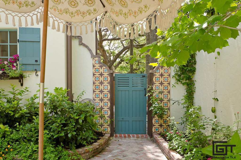 Patio with Barcelona cement tiles