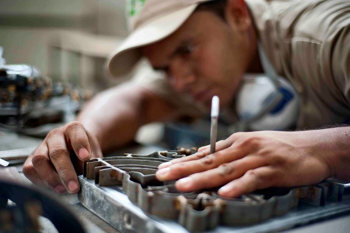 Handcrafted-encaustic-cement-tile-being-created-by-our-highly-skilled-artisans