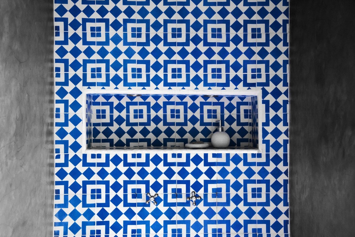 Granada Tile’s Fez cement tiles at Meson Nadi Hotel.