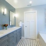 Beautiful bathroom created with Athens cement tiles and designed by Michelle Lisac Design