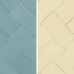 Weave cement tiles in Aqua and Cream