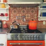 Granada Tile's Cluny pattern used for a kitchen backsplash