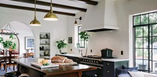 Designer Jessica Helgerson used Badajoz cement tiles for a kitchen