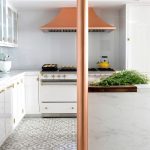 Fawn Galli Interior Design used Normandy cement tiles for a kitchen