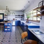 Studio Marchetti used custom Sofia cement tiles for a kitchen