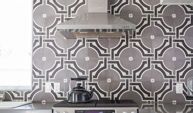 Hatchworks uses Granada Tile's Castelo pattern for Kitchen tiles