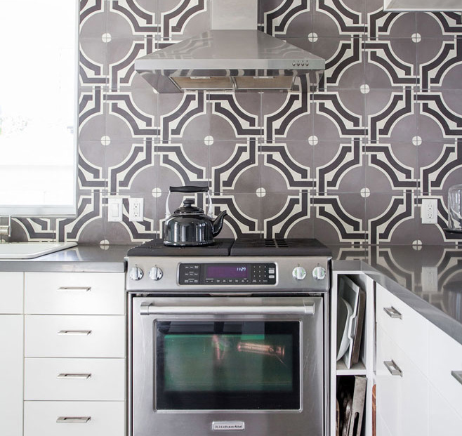 Hatchworks uses Granada Tile's Castelo pattern for Kitchen tiles