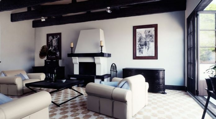 Living room with Huesca tile