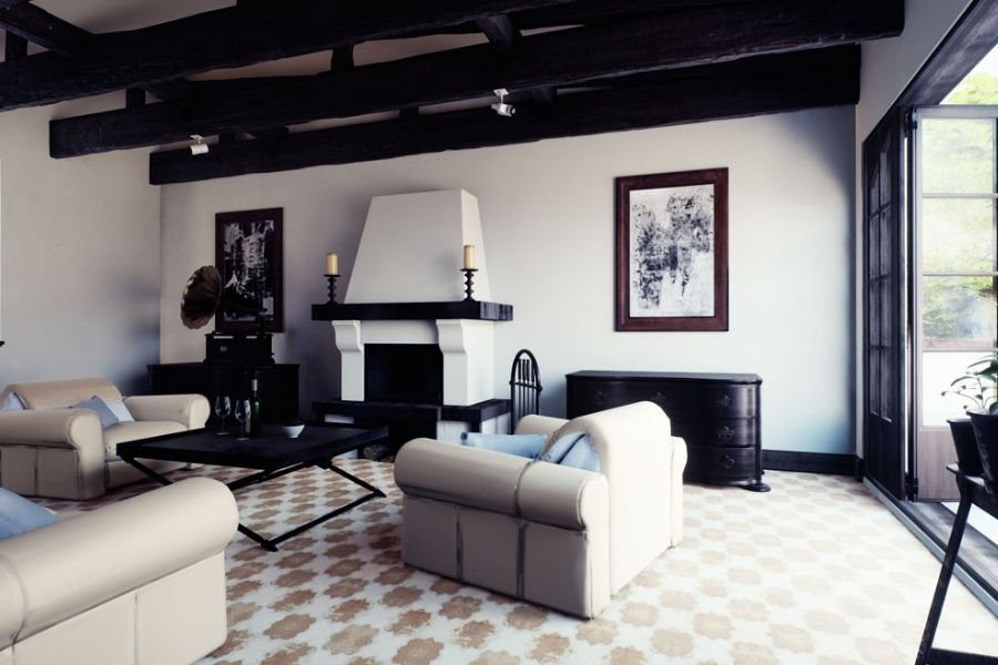 Living room with Huesca tile