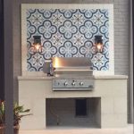Cement Tile Sizzling Backyard Barbecue