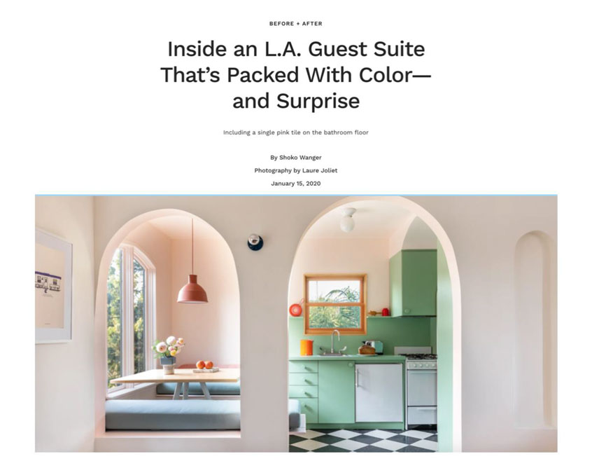 Inside an L.A. Guest Suite That's Packed with Color--and Surprise
