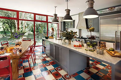 solid colors cement tiles