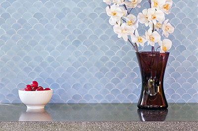 cement tiles - fish scale 