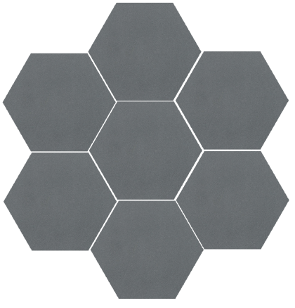 8" x 9" Hexagon - Silver