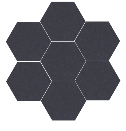 8" x 9" Hexagon - Slate