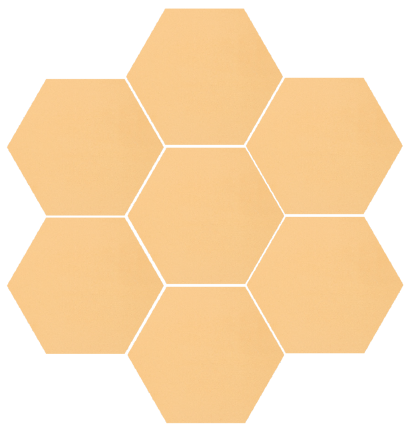 8" x 9" Hexagon - Yellow