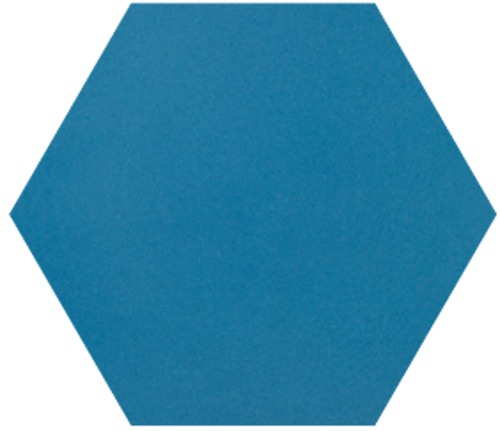 8" x 9" Hexagon - Blue