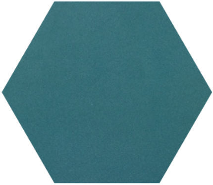 8" x 9" Hexagon - Teal