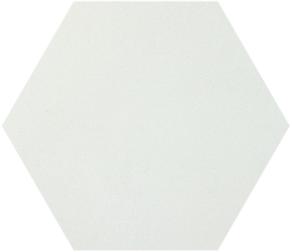 8" x 9" Hexagon - White