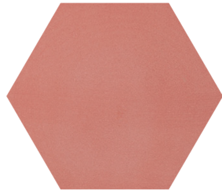 8" x 9" Hexagon - Rose