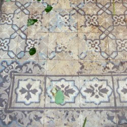 Badly worn ceramic encaustic - Granada Tile Company